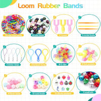 Kit De Manualidades DIY Con 32 Colores De Cinta De Goma Para Pulseras Y Collares 40 Grillas 2600PCS+ Con Caja De Almacenamiento - details 2
