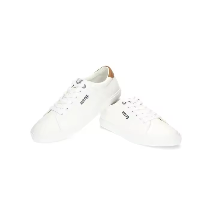 MUSTANG - Zapatilla Aria Hombre - Blanco con Detalles de Cuero - 1