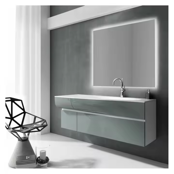 APLIKE BATHROOM LIGHTING - Modelo Tokio | Espejo de Baño Cuadrado con Luz LED - Luz Blanca Fría (5700K) - 80 x 80 cm - 1