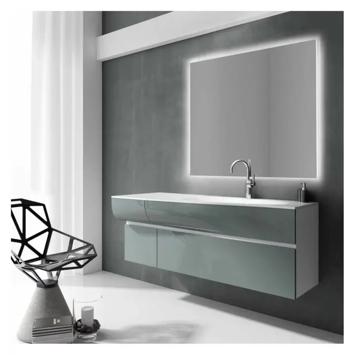 APLIKE BATHROOM LIGHTING - Modelo Tokio | Espejo de Baño Cuadrado con Luz LED - Luz Blanca Fría (5700K) - 80 x 80 cm - 1