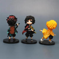 Figura De Acción Demon Slayer Kimetsu No Yaiba Kamado Tanjirou Con Agatsuma Zenitsu Nezuko Kyoujurou PVC Modelo Juguete Regalo Para Fans De Anime - details 15