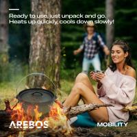 AREBOS hierro fundido Dutch Oven BBQ Set de con caja madera guantes protectores - details 22