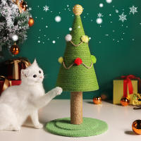 Gato rascador Pino cedro Navidad gato árbol para adultos grandes gatos rascador juguete lindo gatito sisal rascador post - details 3