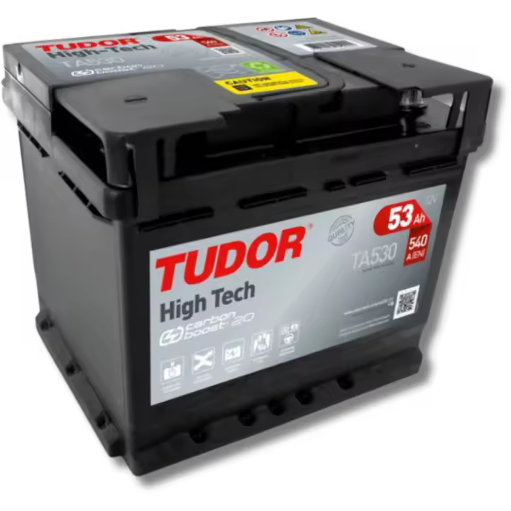 Batería de coche Tudor TA612 High-Tech. 12V - 61Ah/600A (EN) Caja LB2 - 1