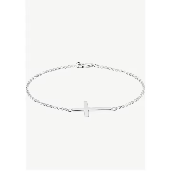 CRUZ BÁSICA PULSERA DE PLATA DE LEY 925 (DISEÑO MINIMALISTISTA DE ALTA CALIDAD) - 1