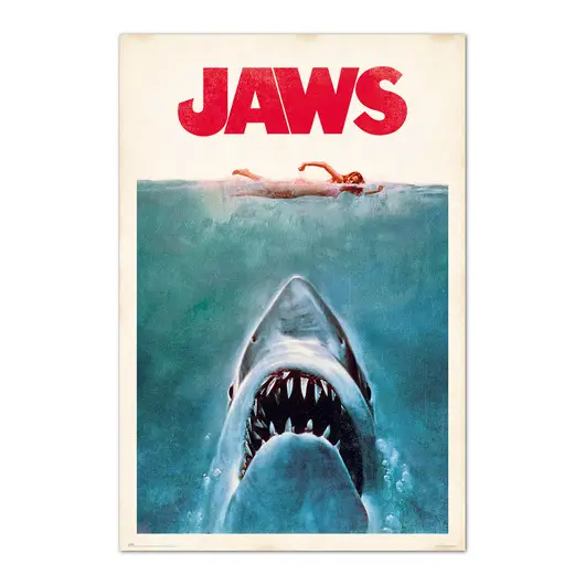 JAWS POSTER PREMIUM 61X61,5cm CON CUELGA POSTER - 1
