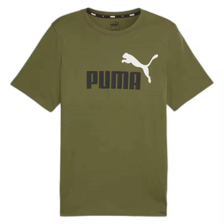 Camiseta de Manga Corta Puma Ess+ 2 Col Logo para unisex en color verde - 1