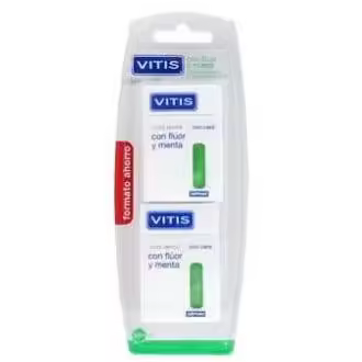 Vitis Cinta Dental Con Cera, Flúor Y Menta 2X50Cm - 1