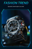 Reloj De Pulsera Militar Deportivo Para Hombre SANDA 3133 G Style 50M a Prueba De Agua Resistente Al Shock Con Cuarzo Digital Y Luz LED - details 13
