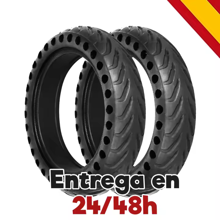HORO.ES Repuesto Neumático Rueda Tamaño 8,5" sólido para Scooter Eléctrico Xiaomi Scooter M365 Negro - 1