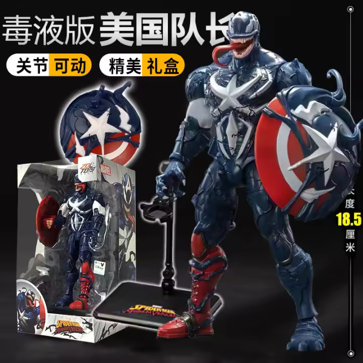 Figura De Acción ZD Venom Carnage Black Panther Legends Estatua De Muñeco Coleccionable Para Niños Regalo De Captain America - 1