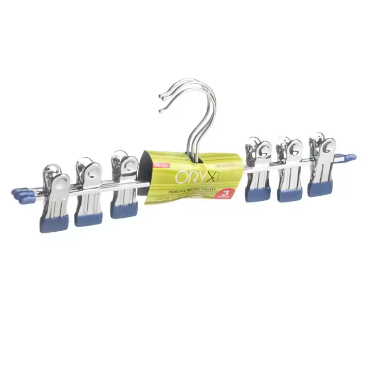SANCO STORE - ORYX Juego Perchas de Metal Falda 350 mm. (Pack 3 Piezas) - 1