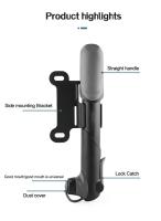 Bomba De Bicicleta Portátil Mini Con Medidor De Presión De Aire Para Bicicleta De Montaña AV/FV Y MTB Inflador De Aire Al Aire Libre - details 2