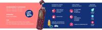 Botella térmica Quokka, Solid Deep Jungle 630ml, mantiene frío y calor, para todo tipo de bebidas, niños y adultos, acero inoxidable - details 0