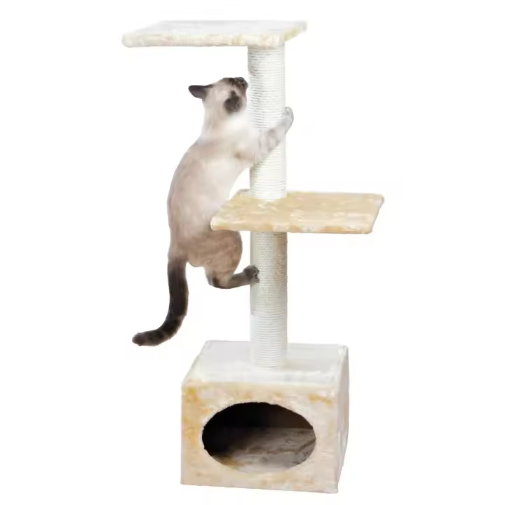 Trixie Rascador para Gatos Badalona Beige con Forro de Felpa y Cuerda de Sisal Natural - 1