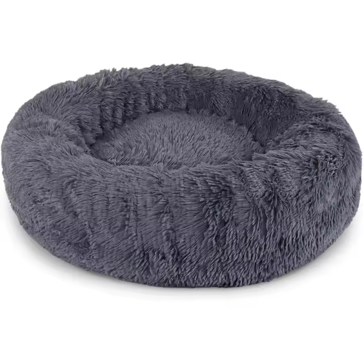Round dog basket cat cushion donut basket 40 cm (S) dark gray - 1