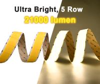 Tira De Luz LED COB Ultra Brillante 4300 Lumen/m 1600 LEDs/m Alta Densidad Flexible Dimmable Iluminación RA90 3000K 4000K 6500K 24V Para El Hogar - details 1