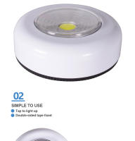 Luz Nocturna LED COB Táctil Para Gabinete 1/2/3/5 LEDs Luz De Pared Inalámbrica Para Armario Y Cajón Para Dormitorio Y Cocina - details 5