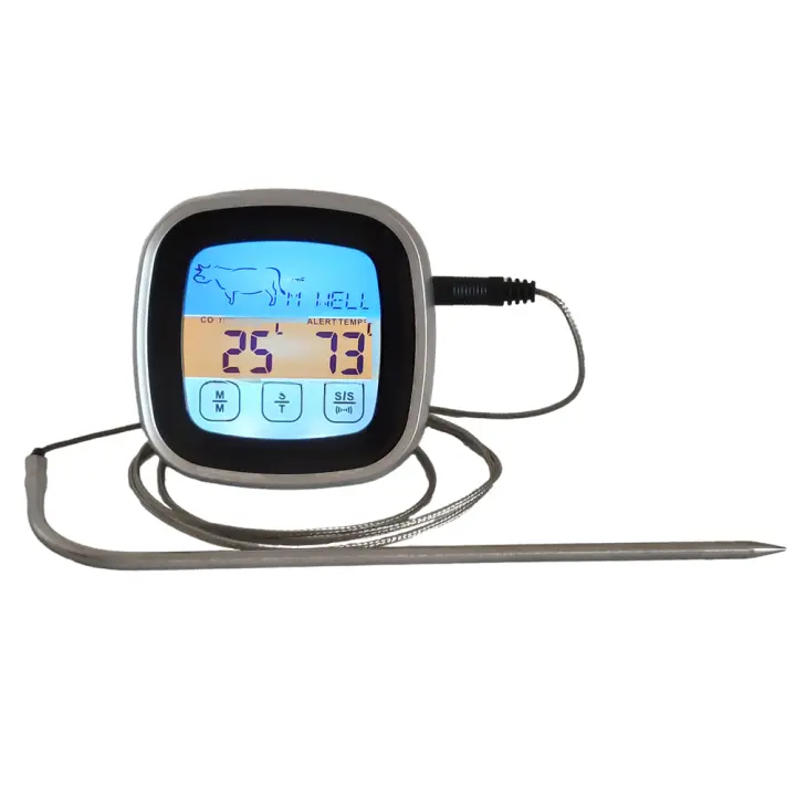 Termómetro Digital De Cocina Para Horno Y Barbacoa Medidor De Temperatura En Acero Inoxidable Sensor De Proa Para Cocinas Y Grill - 1