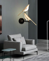 Lámpara De Pared LED Toque Magpie Bird Rotación 360° Para Sofá Cama Interior Iluminación De Interiores Metal Dorado Plata - details 8