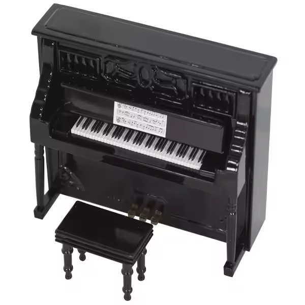 mini piano vertical para adorno 14.5x12x5.5 cms dd012 - 1