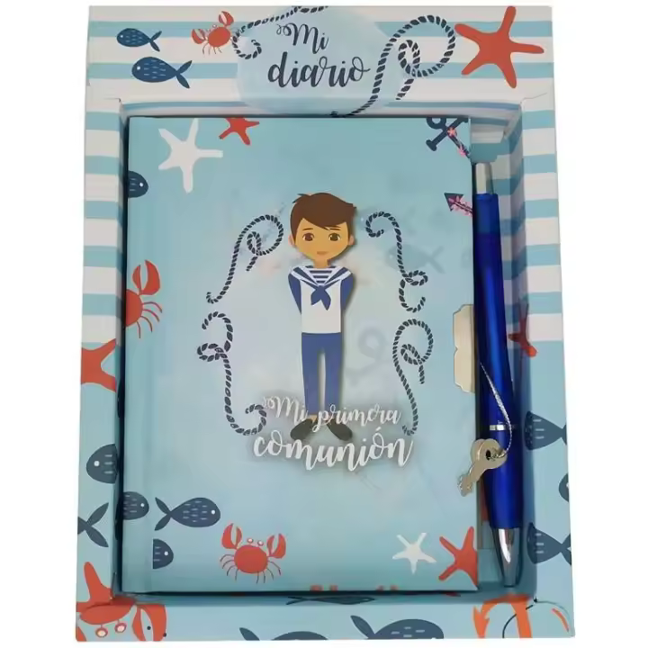 Disok Lote 10 Set de Regalo Diario y Bolígrafo para Comuniones Niños - 1
