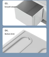 Organizador De Mesilla Plegable De 1/2/3 Capas Caja De Almacenamiento Para Cosméticos Y Suministros Del Hogar Ecológico Y Moderno - details 6