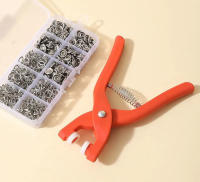 Herramienta De Tijeras + 50/100 Conjunto De Botones De Metal Para Ropa Herramienta De Costura Con Botones De Cierre De Snap Vacíos Y Sólidos Para Manualidades DIY - details 4