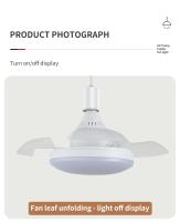Lámpara De Techo Pequeña Multifuncional LED Moderna Con Control Remoto Silencioso Y Ventilador Invisible Para Sala De Estar Oficina Estudio 40cm - details 25
