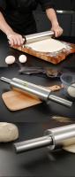 Rodillo De Amasar De Acero Inoxidable Para Massas No Adhesivas Con Manija Herramientas De Cocina Para Hornear Y Amasar Pizza - details 2