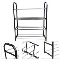 Rack De Zapatos De Metal Organizador De Calzado Estante De 4 Capas Espacioso Para Sala De Estar Material Duradero - details 4