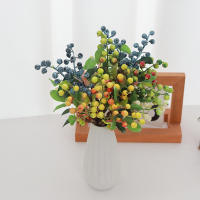 Flores Artificiales De Bayas Para Decoración De Navidad Fiesta Boda Año Nuevo Foam Para Vaso Casa Table Arrangment Plantas Falsas - details 2