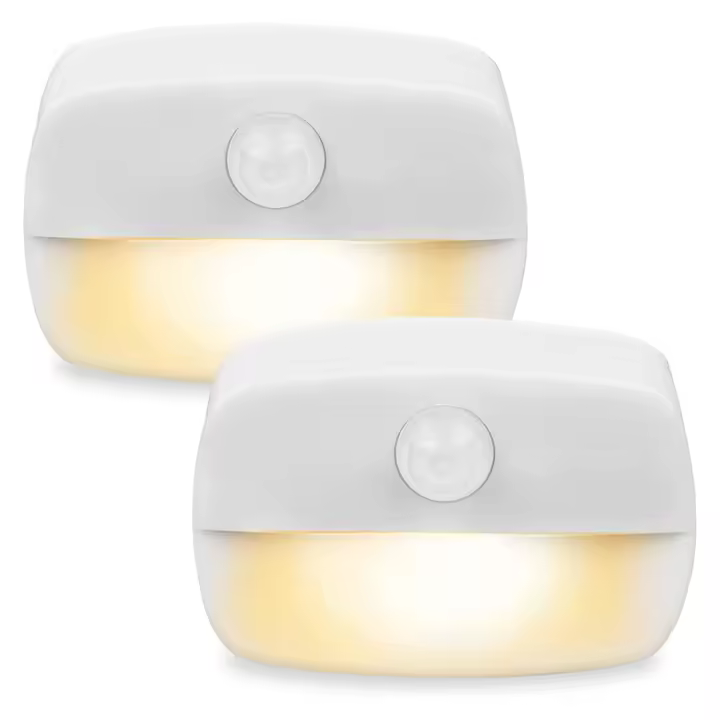 Luz Nocturna LED Con Sensor De Movimiento Para Interior Pega En La Pared Iluminación Para Pasillo Escalera Baño Armario Dormitorio Batería Operada - 1