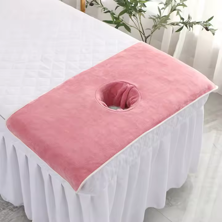 Mesa De Masaje SPA De Belleza Gruesa 40x80cm Con Agujero Toalla Para Rostro Espesada Bandana De Cama JETTING Tela De Terry - 1