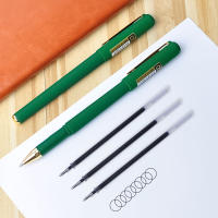 Esto 12pcs/set De Bolígrafos De Gel Verde Con Clips De Metal Y Tinta No Borrable De 0.7mm. Cada Set Incluye 2 Piezas De Bolígrafos Y 10 Piezas De Recarga De Gran Capacidad. - details 2