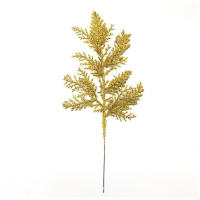 5Pcs Ramas De Pino Artificiales Para Navidad Decoración De Casa Con Guirnalda De Oro Brillante Adorno De Árbol De Navidad - details 9