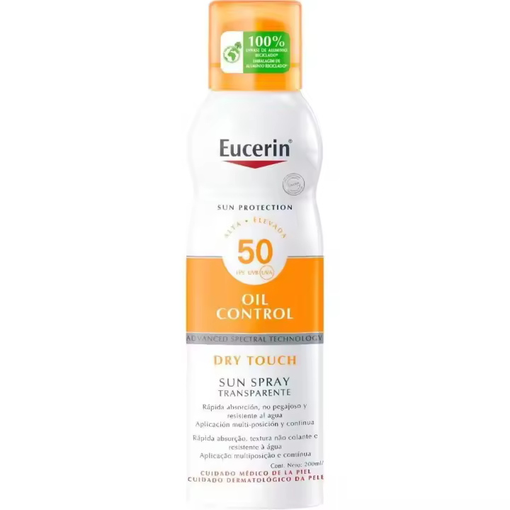 EUCERIN SUN SPRAY SPF50+ OIL CONTROL DRY TOUCH TRANSPARENTE  200 ML - 1