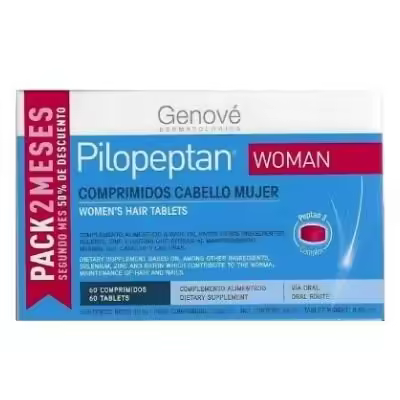 Genove Pilopeptan Mujer 60 Comprimidos Selenio Zinc Biotina - 1