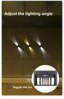 Lámpara De Jardín Solar LED Exterior Impermeable Ajuste De Ángulo Para Pared Balcón Escalera Cepillo De Lavado De Luz Solar Ahorro De Energía - details 4