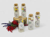 Lote de 10 Marcasitios con flores naturales secas y preservadas - regalos para invitados de boda, aniversarios, bautizos, comuniones: Recuerdo de boda, comunión, bautizo, aniversarios - details 0