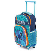 Stitch Mochila con Ruedas Stitch Disney, Guardería, Pre Escolar Trolley Infantil Pequeño de 24cm x 36cm x 12cm, Material para Niños y Niñas de 3 a 5 años con 1 Compartimiento y Bolsillo Frontal, Bolsillo Lateral, Color Azul - details 2