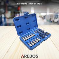 AREBOS Juego De Vasos Torx | Juego de Carracas Llaves | Exterior Torx Nueces 34 Pieza | Acero Cromo Vanadio | Star Bit Socket - details 13