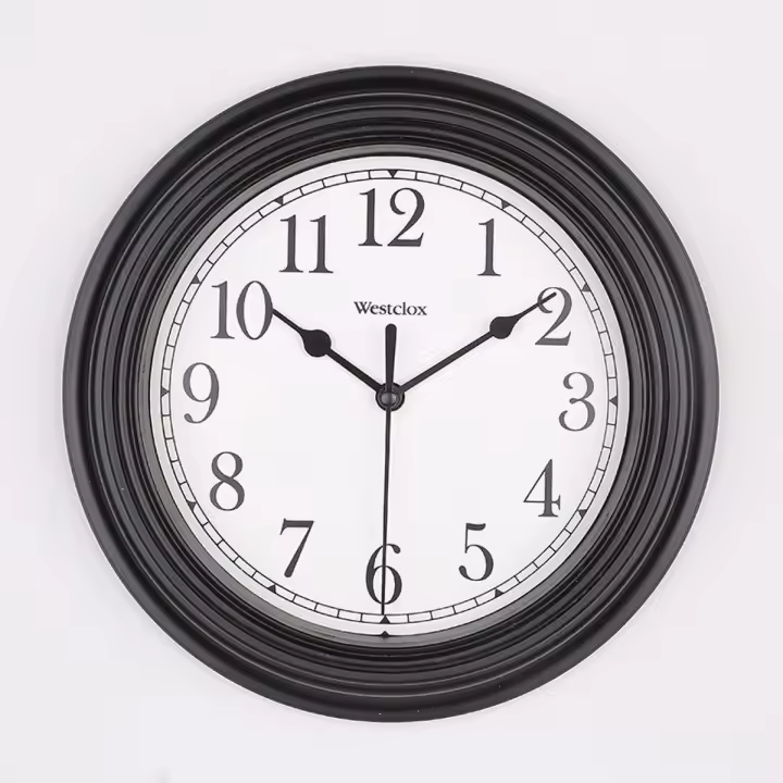 Reloj de pared para exteriores de aspecto vintage, 22,8 cm, reloj analógico, temperatura, higrómetro, reloj de cuarzo - 1