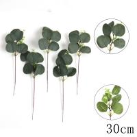 5/10Pcs Hojas De Eucalipto Artificiales Verdes Para Decoración De Boda Jardín Exterior Hogar Adornos De Mesa Corona Accesorios - details 34