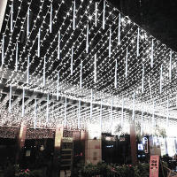 Luces De Show De Meteoros Para Exterior Con Forma De Lluvia Caída Luz De Hada Para Decoración De Jardín Y Fiesta Navideña EU Plug - details 4