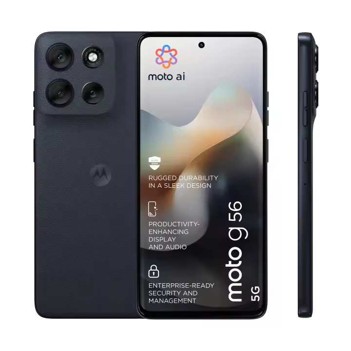 Smartphone Motorola MOTO G56 5G 256 GB 8 GB RAM 6,72" 5G Sony Lytia 600 Batería 5200 mAh Protección IP68 IP69 Lector de huellas Dolby Atmos Negro - 1