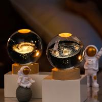 Lámpara De Noche LED 3D Cristal Sfera De 6cm Con Imagen Del Sistema Solar Y Santa Claus Para Decoración De Hogar Y Dormitorio Regalos Para Niños - details 6