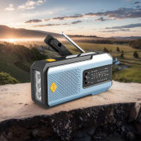 Radio De Mano Con Energía Solar Emergencia AM/FM/NOAA Linterna LED De Lectura SOS Alarme 2000mAh Recargable Portátil - details 3