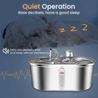 Dispensador De Agua Para Gatos 3L Con Doble Cuenco Acero Inoxidable Gran Capacidad Dispensador De Bebida Inteligente Para Perros Y Gatos - details 8