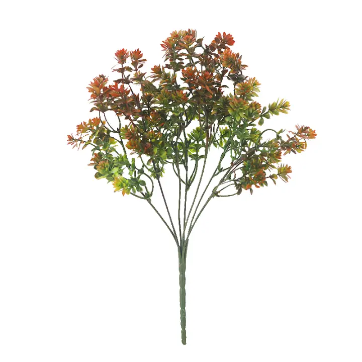 Plantas Artificiales De Otoño En Plástico Suculentas Margarita Hierba Para Decoración De Jardín Exterior Bodas Y Navidad Hojas Decorativas Falsas Para Exposición En Escritorio - 1